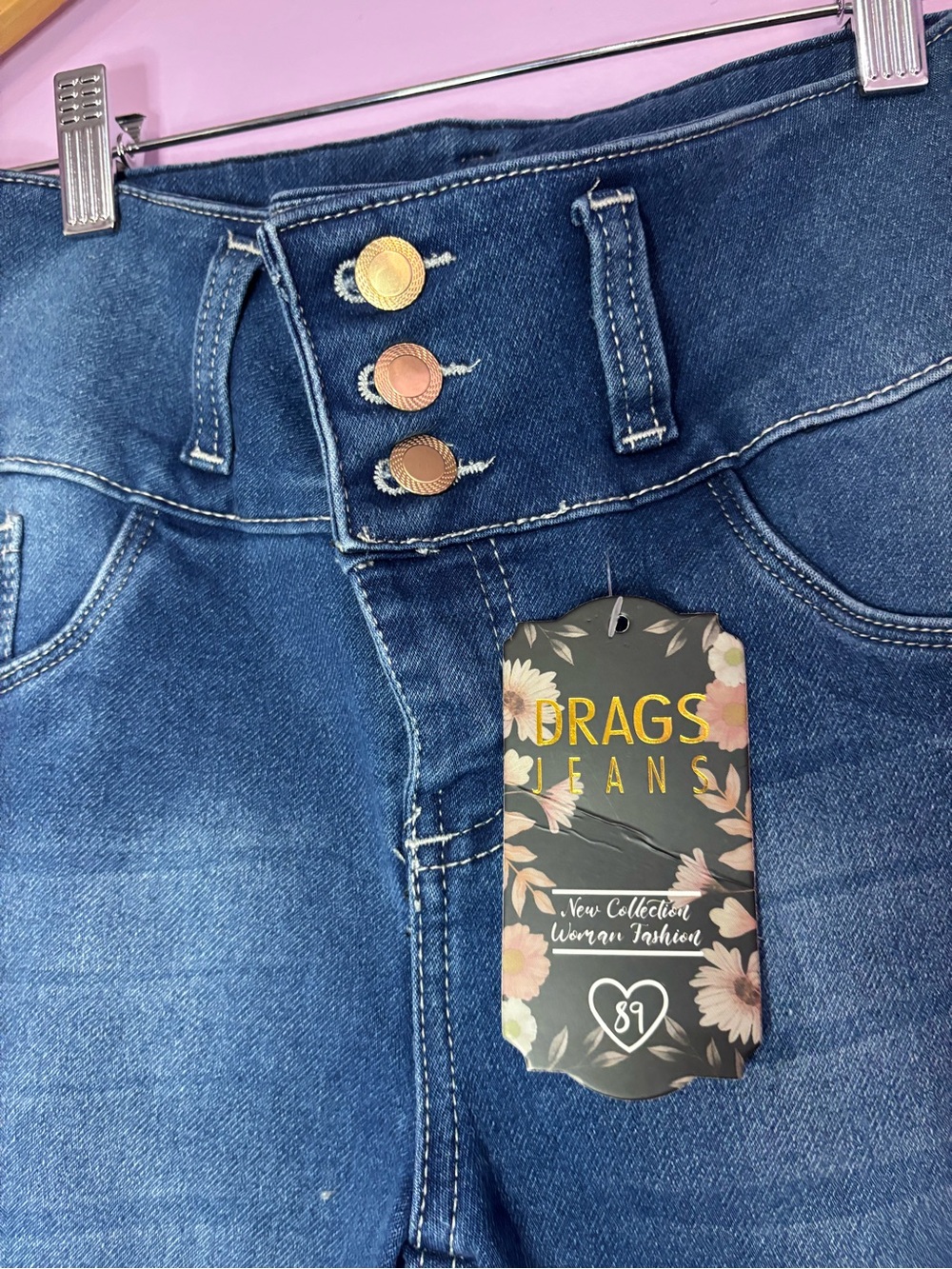 Colombian jeans with effect push up